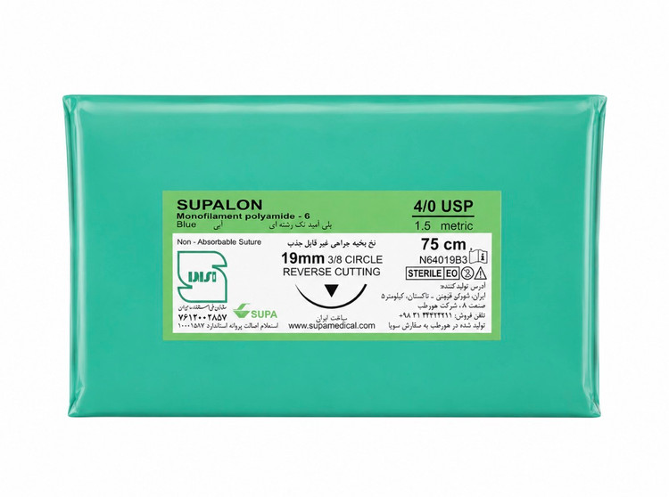 نخ جراحی نایلون ۴ صفر سوپا